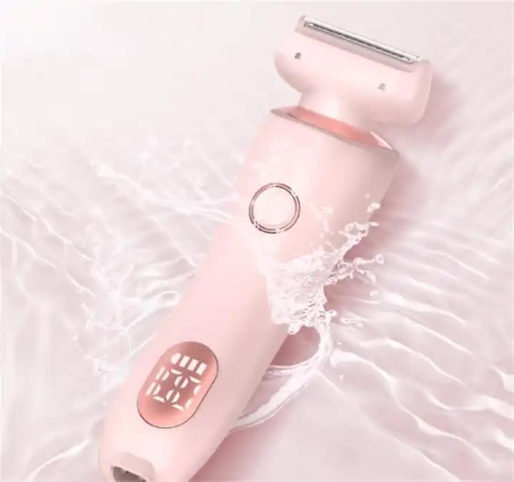 Pink 2-in-1 Electric Razor for Women - Multifunctional Rechargeable Hair Removal Shaver 4