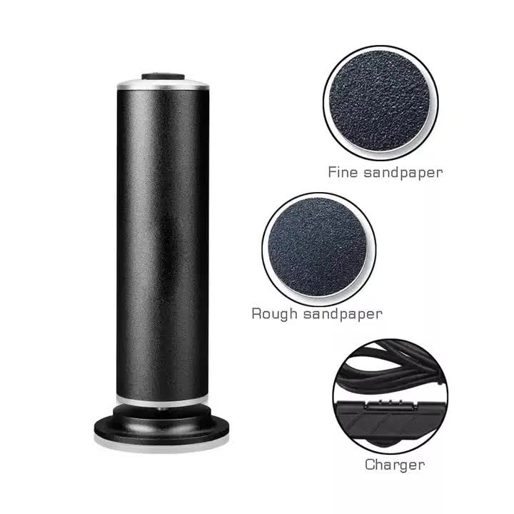 Black Electric Foot Callus Remover - Portable Pedicure Tool for Smooth Feet 3