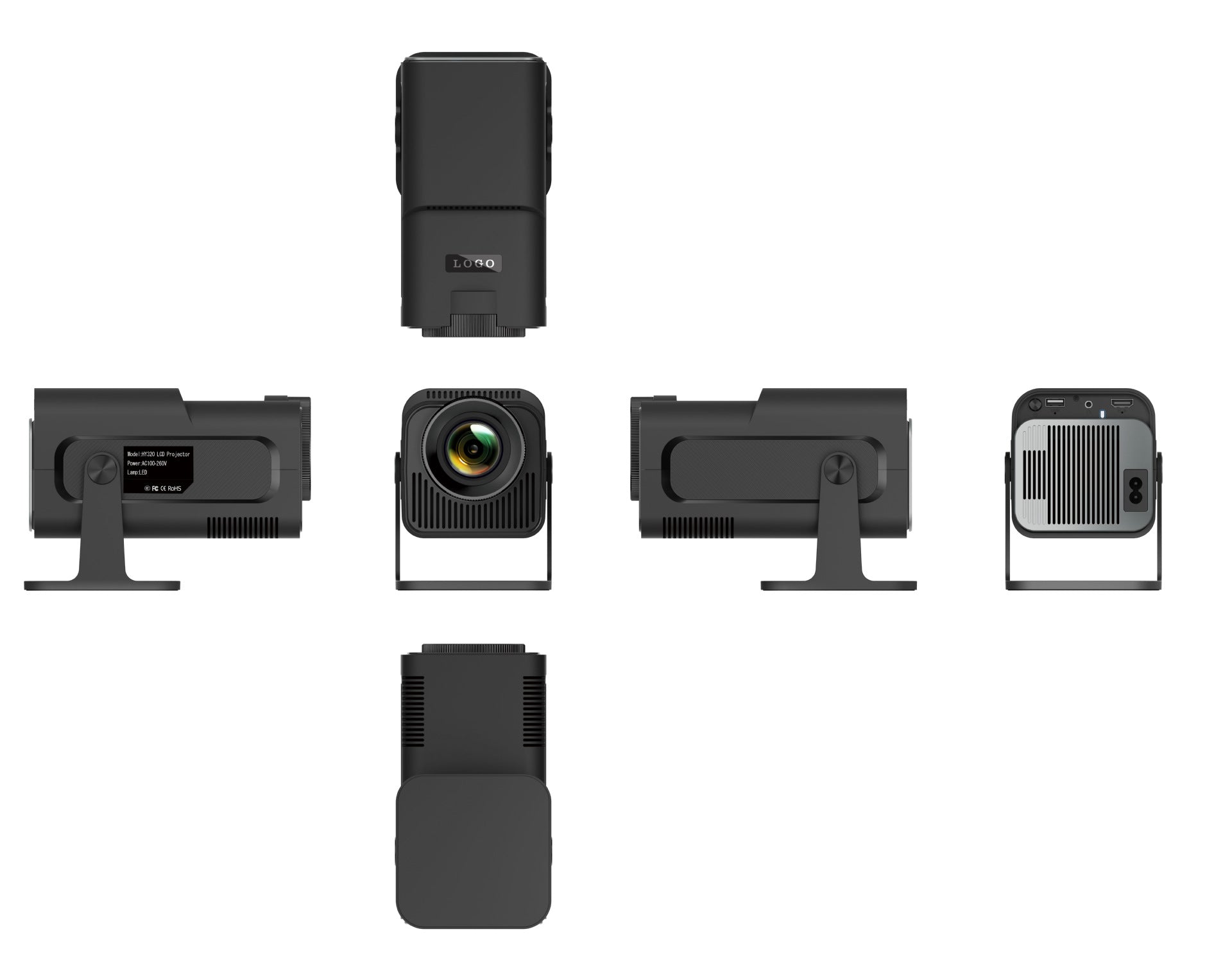 HY320 Android AOSP 4K Full HD Video Projector with Wi-Fi 6 & Auto Keystone Correction 4