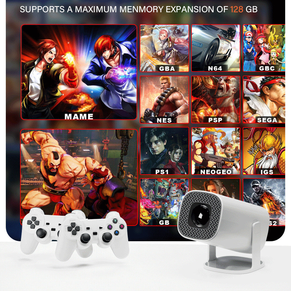 P30 Max 4K Ultra HD Projector with 3D Gaming - Includes 2 Wireless Controllers, Remote Control, and Streaming Support 5