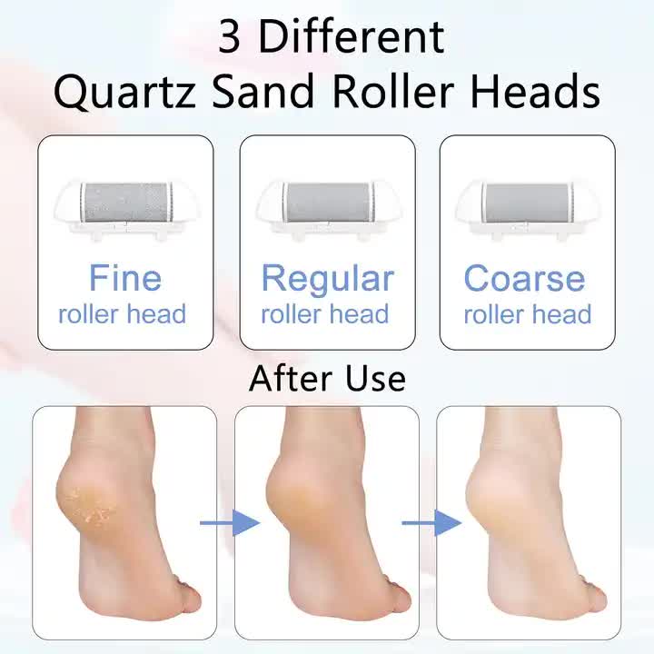 Blue Rechargeable Electric Foot File Callus Remover with LED Display and USB Charging 4