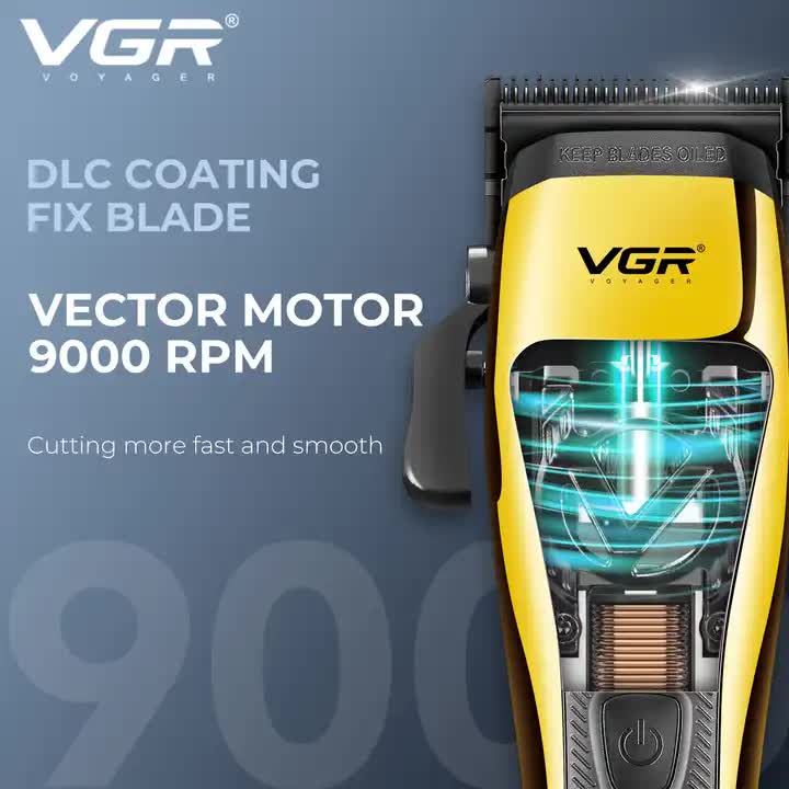 VGR Professional Hair Clipper Set - 9000 RPM Vector Motor, Rechargeable Cordless Grooming Kit with Accessories 3