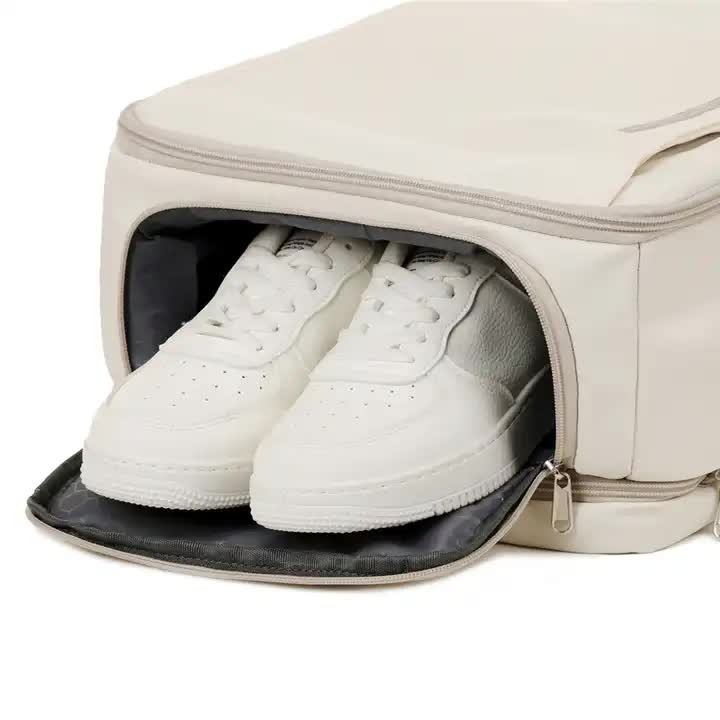 Purple Expandable Backpack with USB Port - Multi-Functional Outdoor, Commuter & Laptop Bag 4