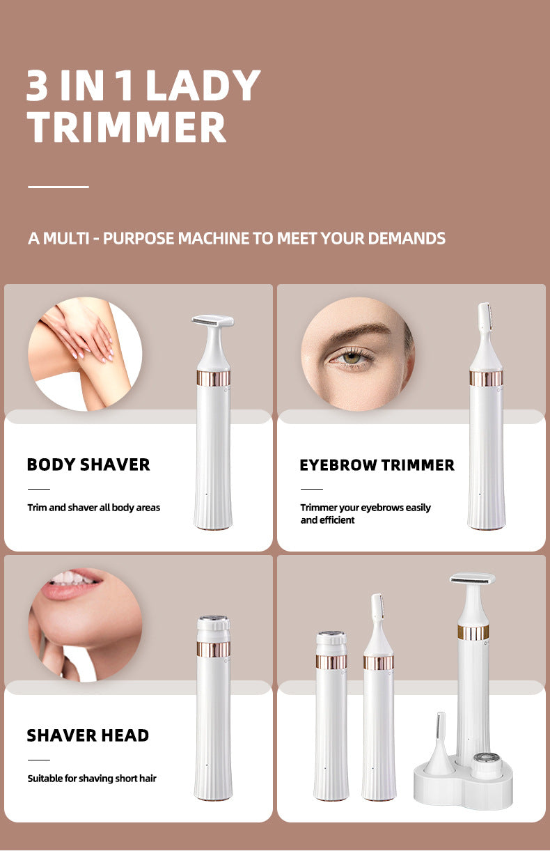 3-in-1 Electric Hair Removal Trimmer - Rechargeable Grooming Kit 5