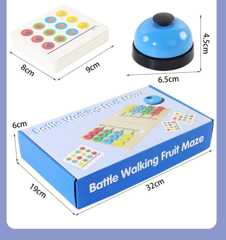 Children's Wooden CPCCE Interactive Fruit Recognition Two-Player Strategy Game - Fun Educational Toy for Preschoolers 4