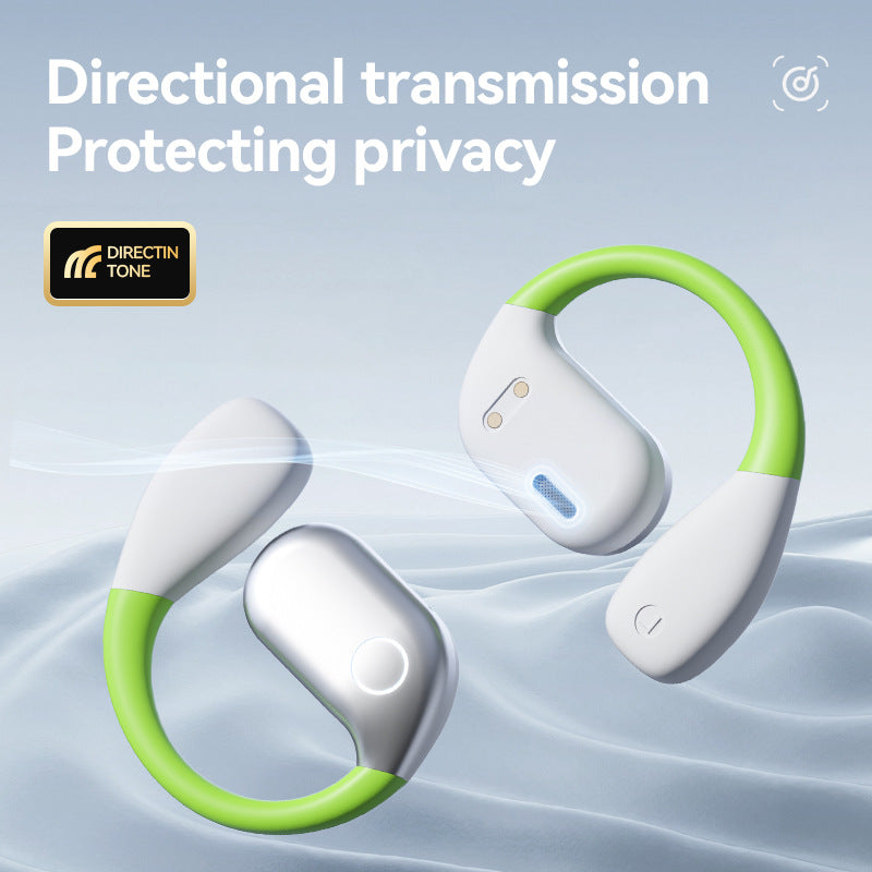 Black M82 Transparent OWS Wireless Bluetooth Earphones - Clear Sound, Comfortable Over-Ear Fit 4