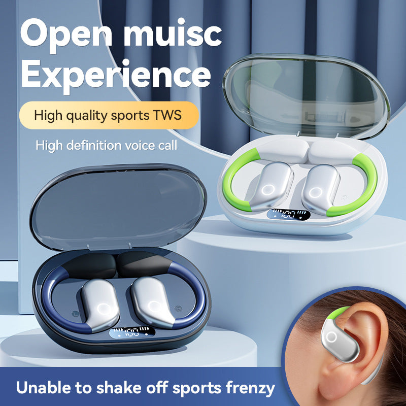 Black M82 Transparent OWS Wireless Bluetooth Earphones - Clear Sound, Comfortable Over-Ear Fit 5