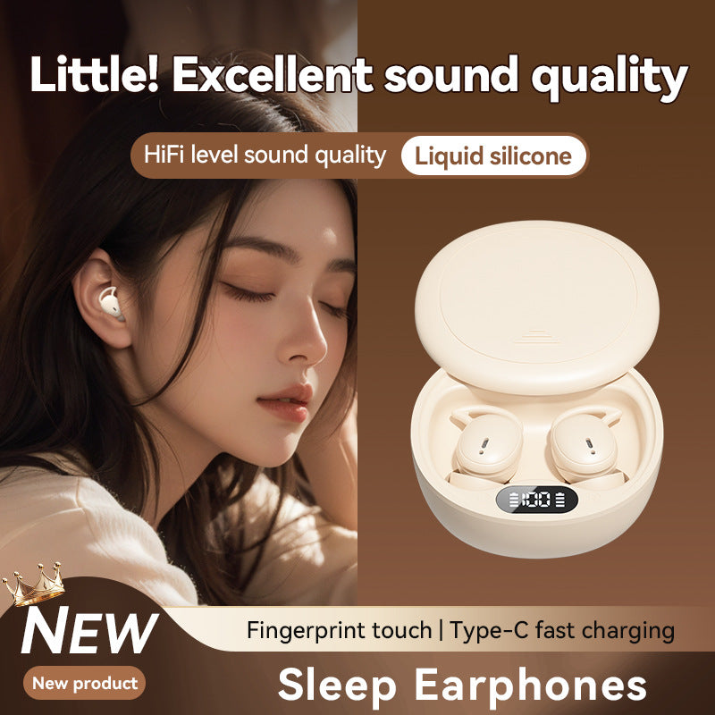 Flesh color M73 Noise-Cancelling Bluetooth Earphones - Wireless, Bluetooth 5.4, Mini In-Ear Design, Ultra Long Battery Life 5