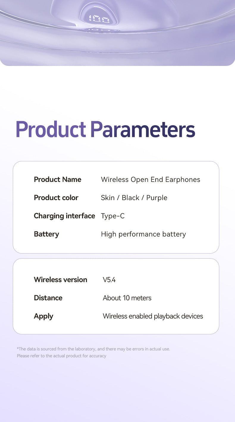 Purple M97 Spherical OWS Plated Over-Ear Bluetooth Earphones - Stylish Design, Superior Sound Quality, Comfortable Fit 5