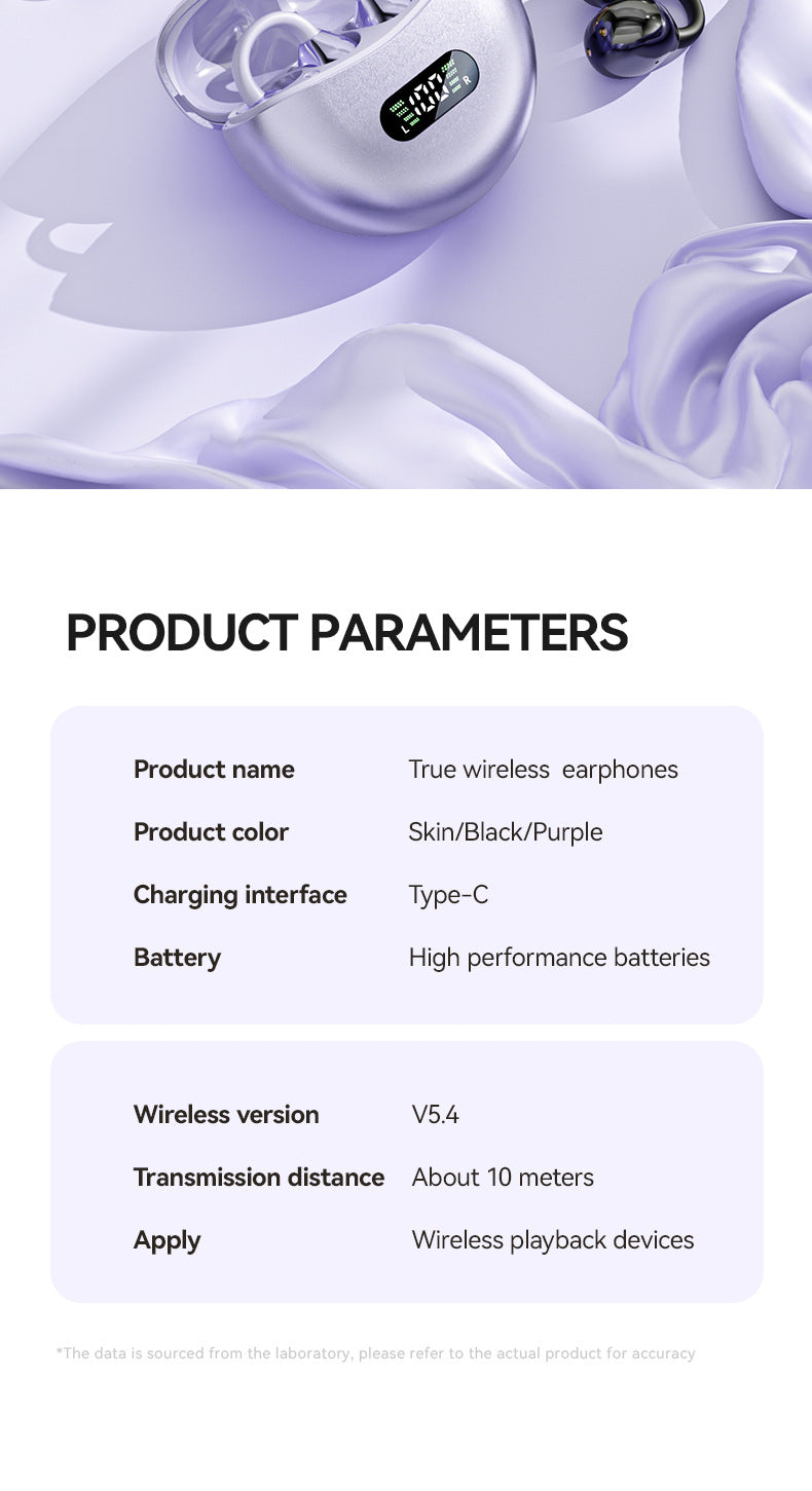 Purple M79 Spherical OWS Over-Ear Bluetooth Earphones - Wireless, Stylish Design, Superior Sound Quality 5