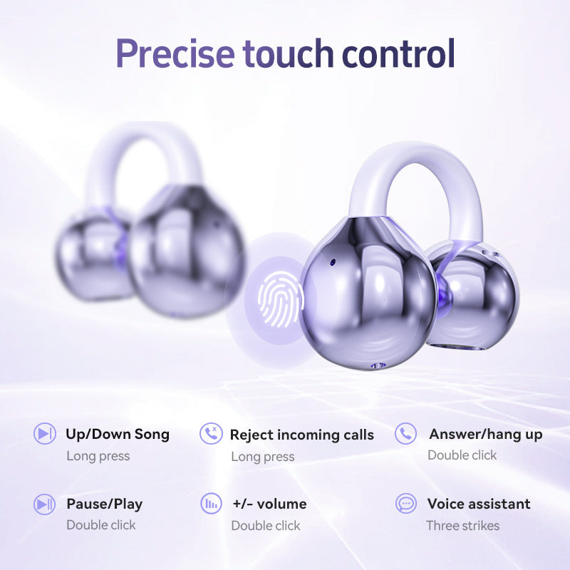 Black M108 Spherical OWS Over-Ear Bluetooth Earphones - Stylish Design, Premium Sound, Wireless Convenience 3