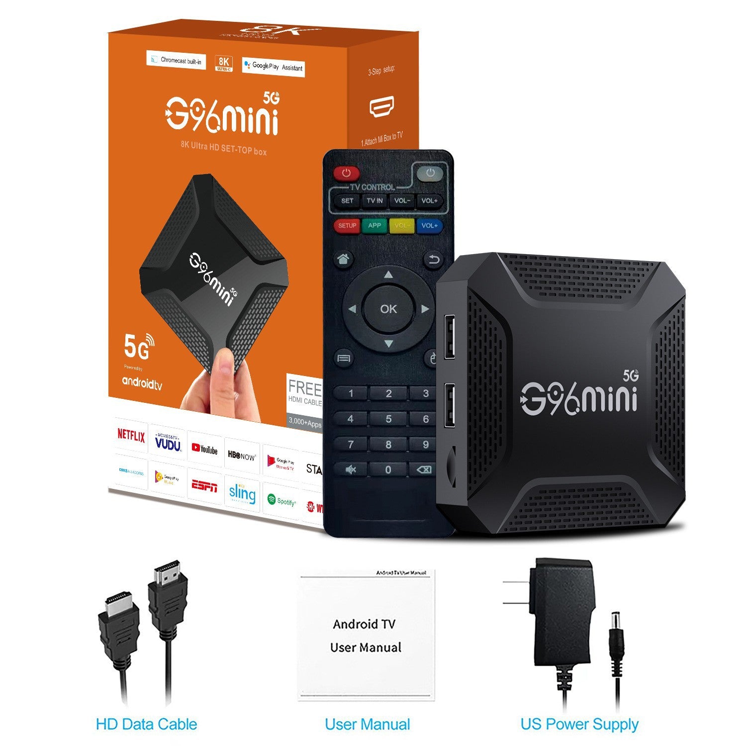 G96mini 5G Android TV Box - RK3228 Processor, 8K HD, Android 13.0, WiFi 5, Smart TV Box(1G+8G) 3