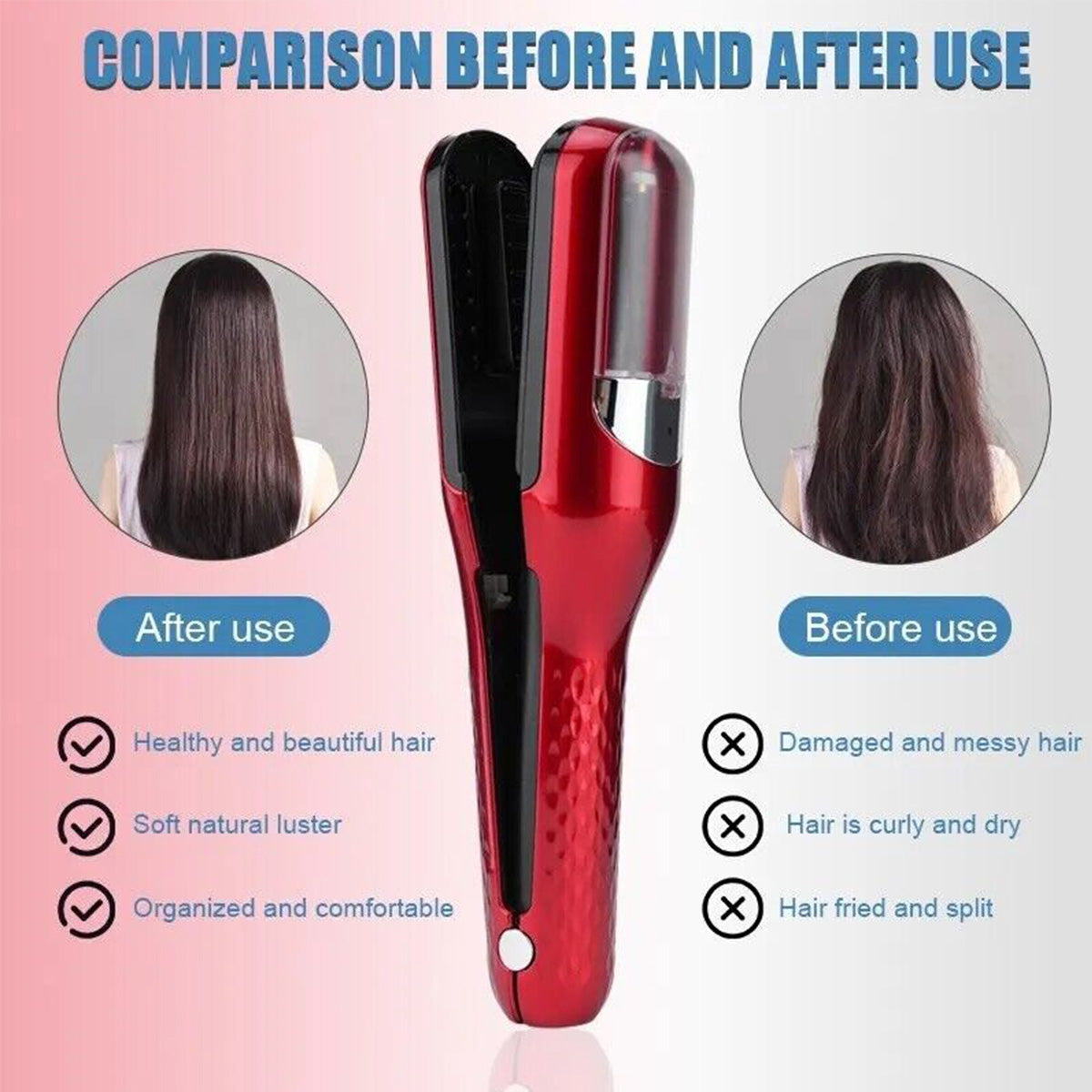 Black  Mini - Automatic, Hair Repair Split End Remover Trimmer For Dry, Splitting, Damaged And Brittle Split Ends, Men And Women Hair Styling Beauty Tool 5