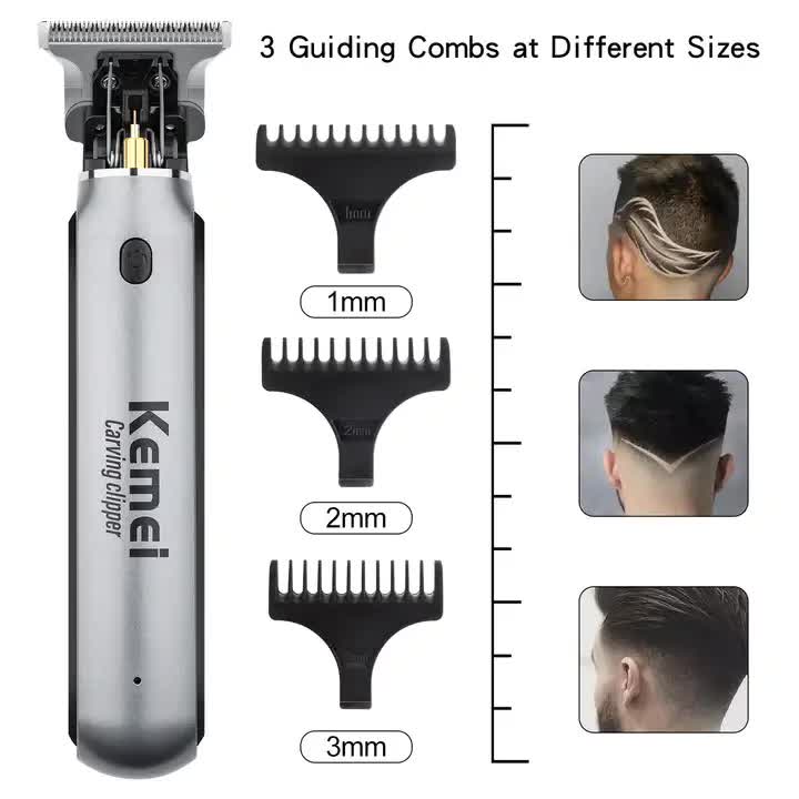 KM-1757 Professional Hair Clipper - Electric Hair Trimmer for Carving, Styling & Precision Cuts 3