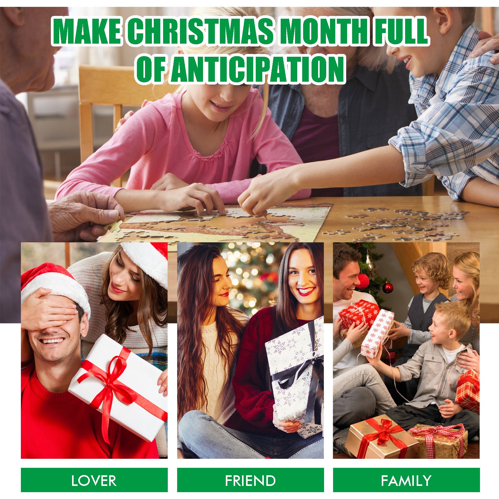 Dowmoo Christmas Advent Calendar Puzzle - 24-Piece Puzzle Surprise Countdown for Kids 3