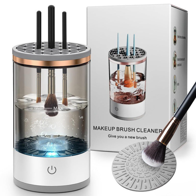 Black USB-Powered Automatic Makeup Brush Cleaner - Fast, Hygienic, and Easy-to-Use Brush Cleaning Machine 4