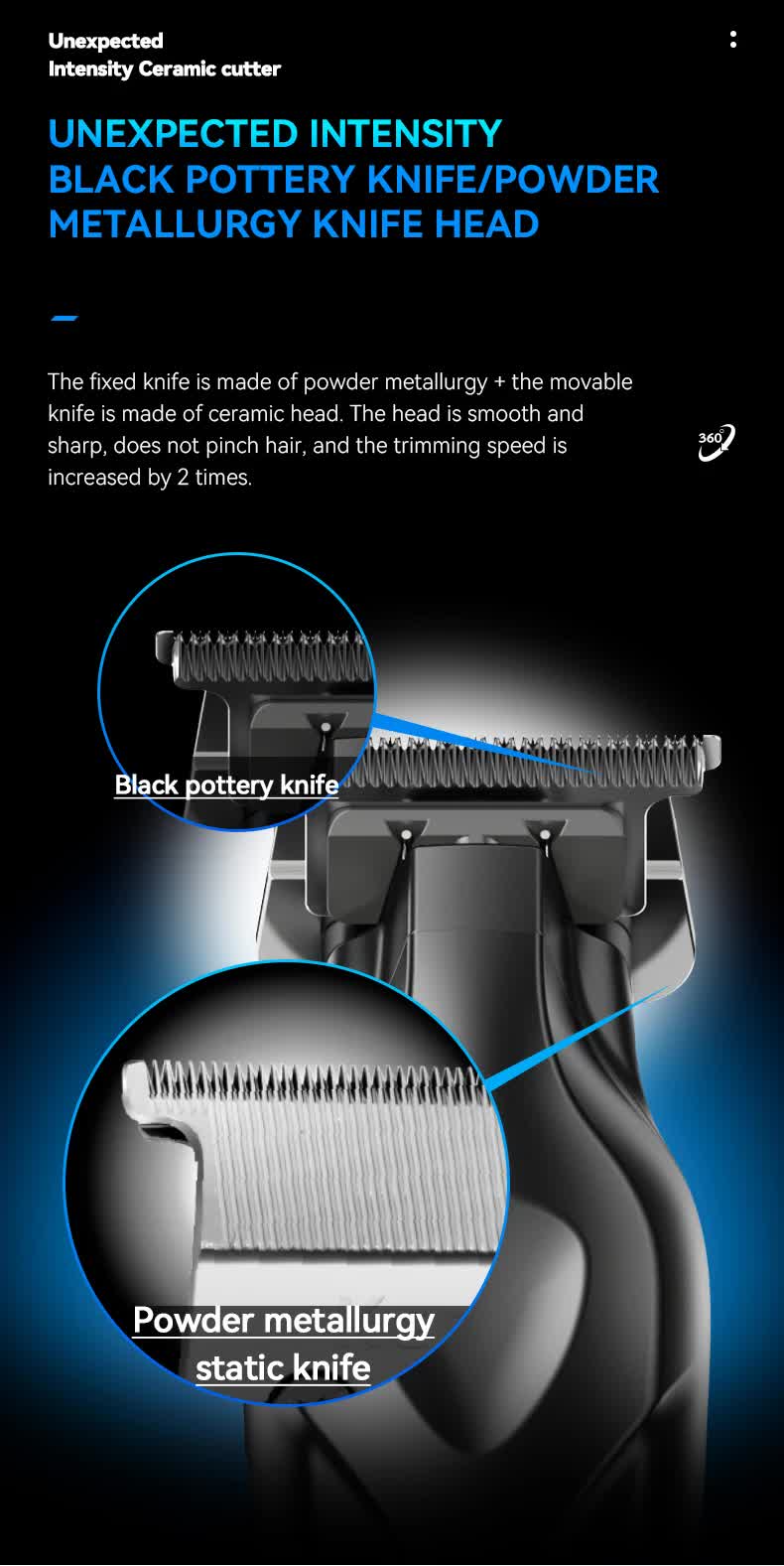 Kemei KM-2269 Professional Hair Clipper - Cordless Electric Hair Trimmer for Precision Haircutting and Styling 4