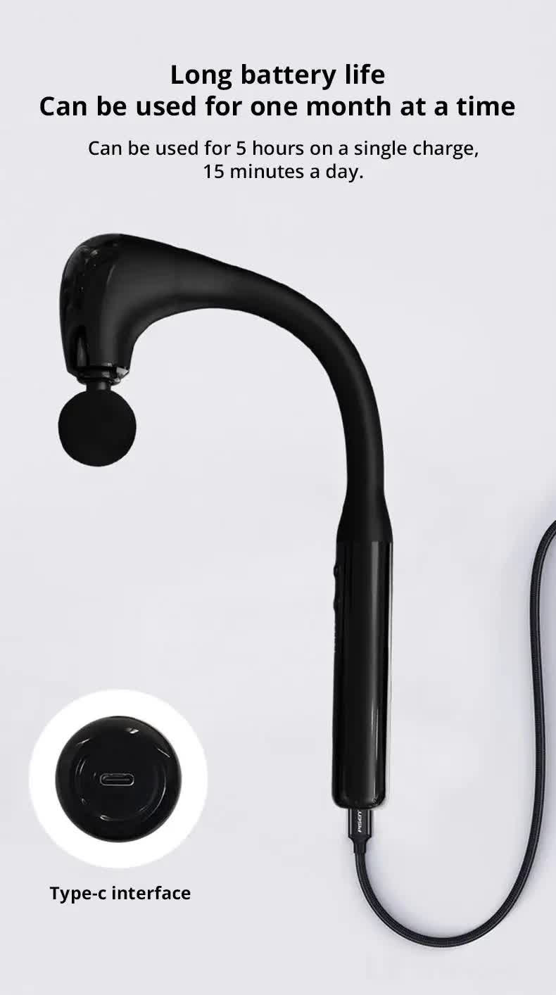 Electric Deep Tissue Massage Gun – Handheld Back and Muscle Relaxation Massager with Adjustable Speed and Attachments 4