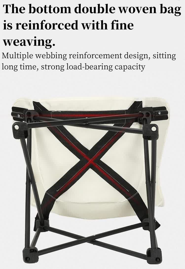 Green Outdoor Folding Camping Chair - Portable Lounge Chair, Lightweight Beach Chair, Fishing Stool, and Picnic Seat, Perfect for Outdoor Adventures 3