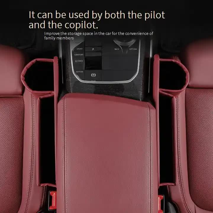 Red-left Car Seat Gap Storage Box - Practical Car Organizer, Gap Filler for Easy Access and Extra Storage 4
