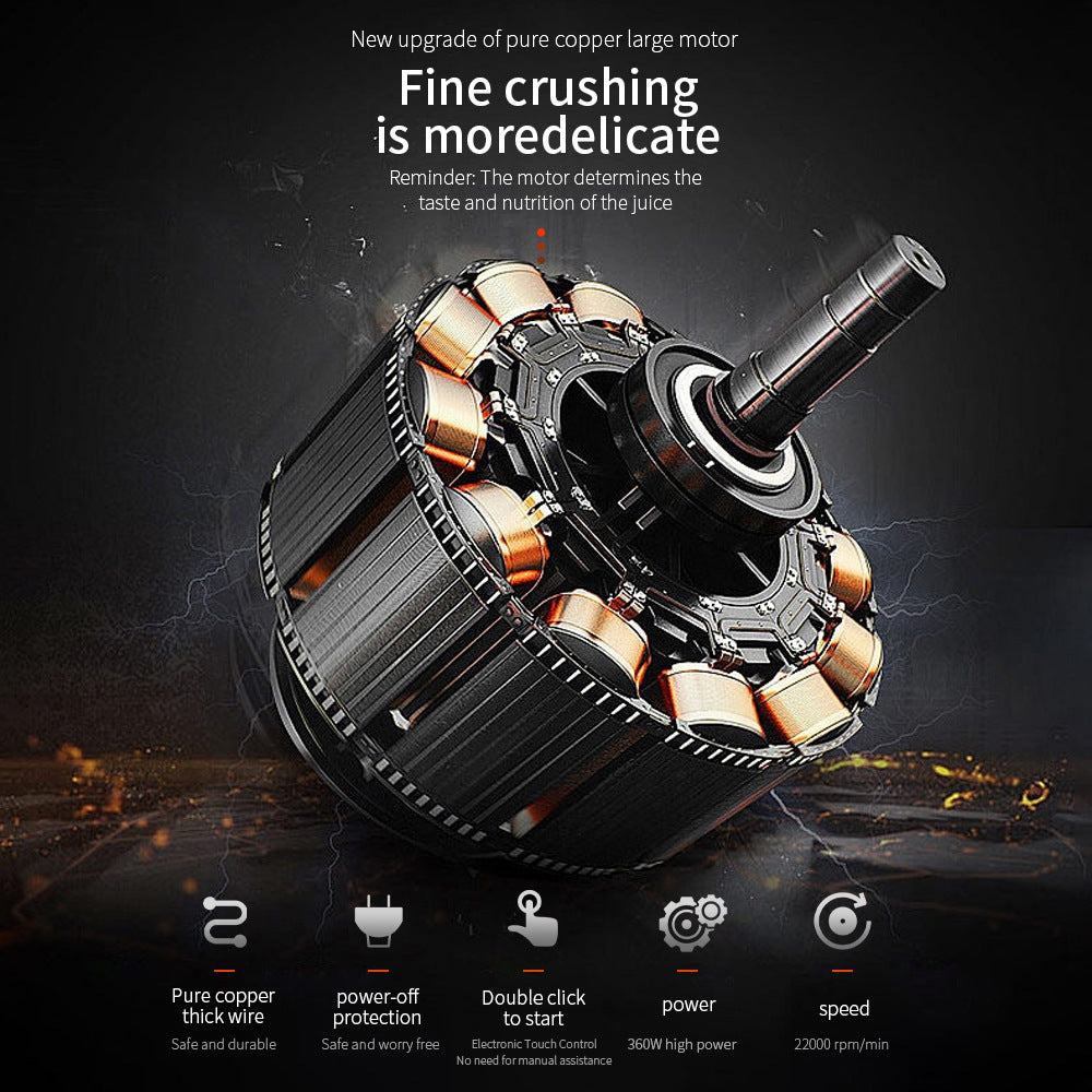 White Portable High-Capacity Juicer Cup - Powerful Blender with Ice Crushing Capability for Smoothies & Juices 3