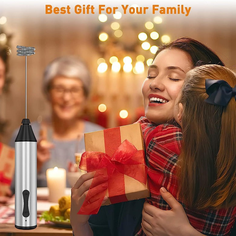Rechargeable Electric Milk Frother, Handheld Foam Maker, Coffee Frothing Wand, Whisk for Milk, Coffee, and Baking 6
