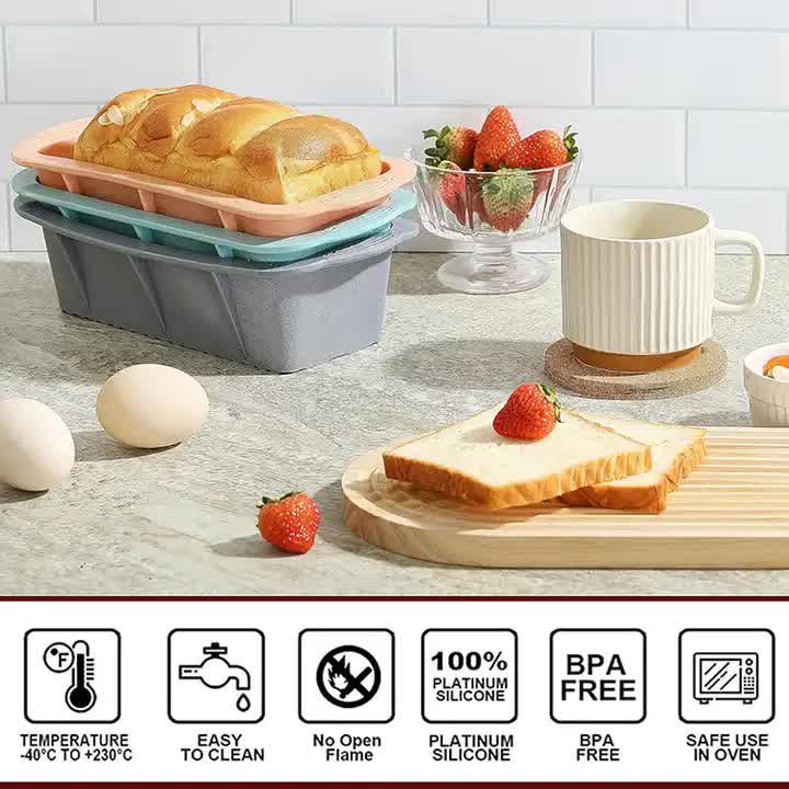 Pink 7-Piece Silicone Bakeware Set with Whisk, Spatula, Brush, Gloves, and Cake Molds for Home Baking 5