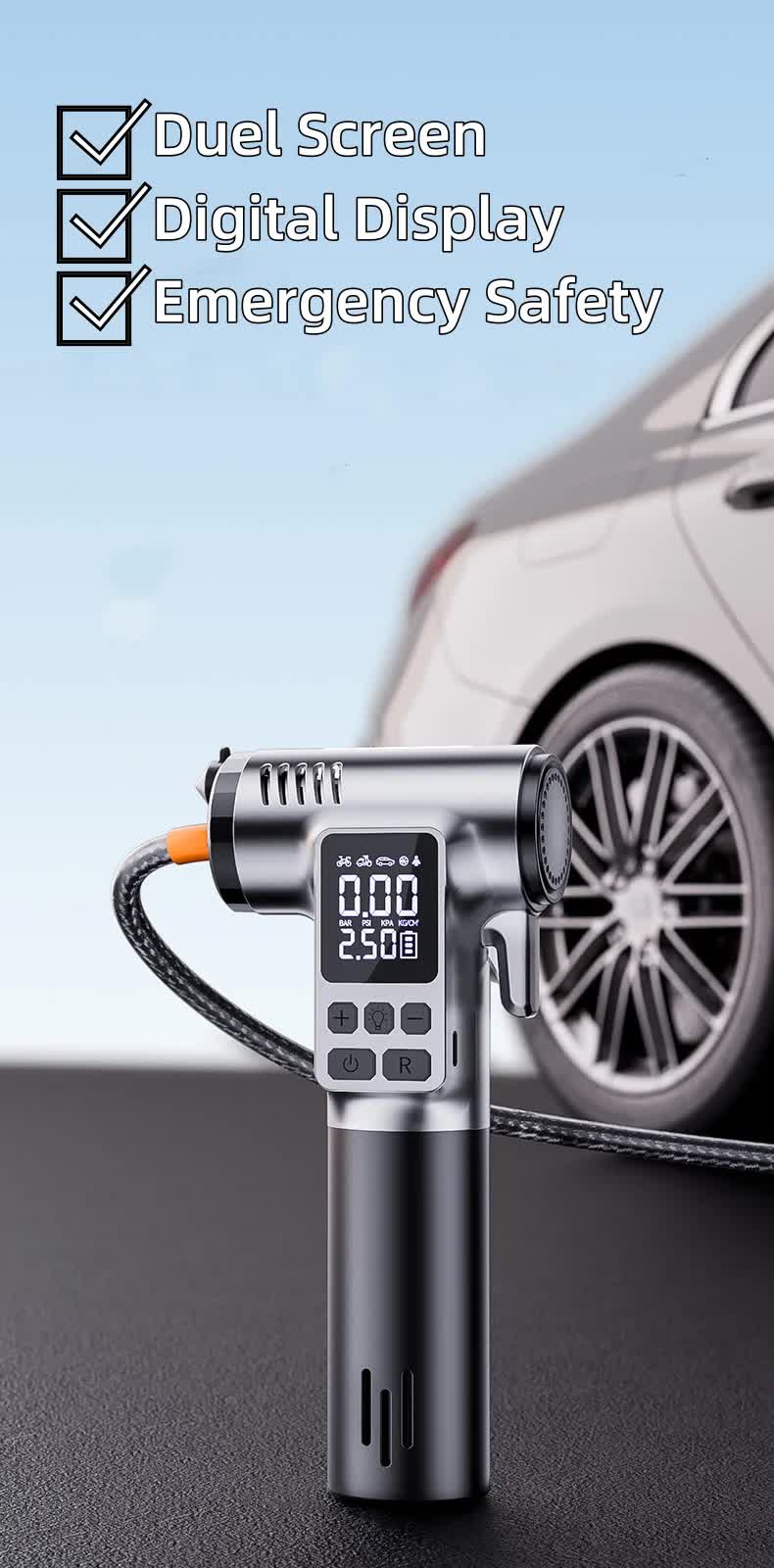 Wireless Car Air Compressor, Portable Electric Tire Inflator Pump for Cars, Bikes, and Motorcycles 6