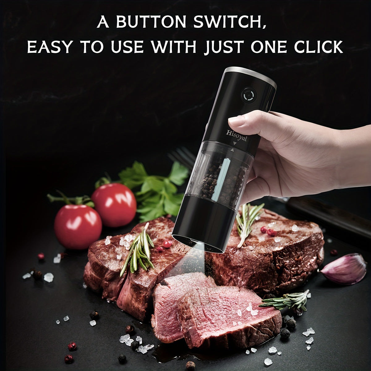 Electric Pepper Grinder, Automatic Gravity Spice Mill for Black Pepper, Sea Salt, Coffee Beans, and More 3