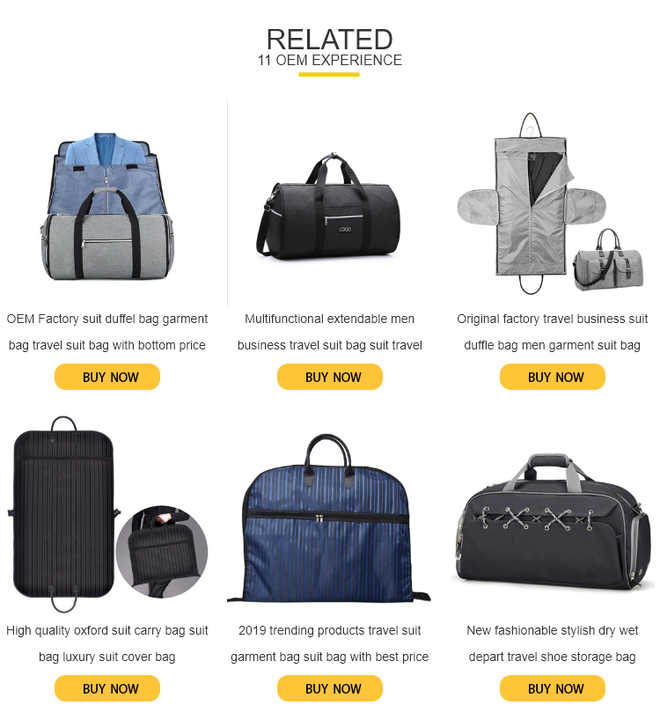 Grey Multi-Functional Travel Duffel Bag with Suit Storage, Foldable Garment Bag for Business Trips 7