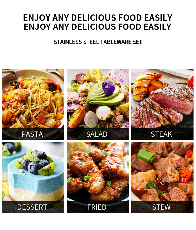 Gold Color Premium 24-Piece Stainless Steel Cutlery Set - Elegant Golden Steak Knife, Fork, and Spoon Set in Luxury Gift Box 7