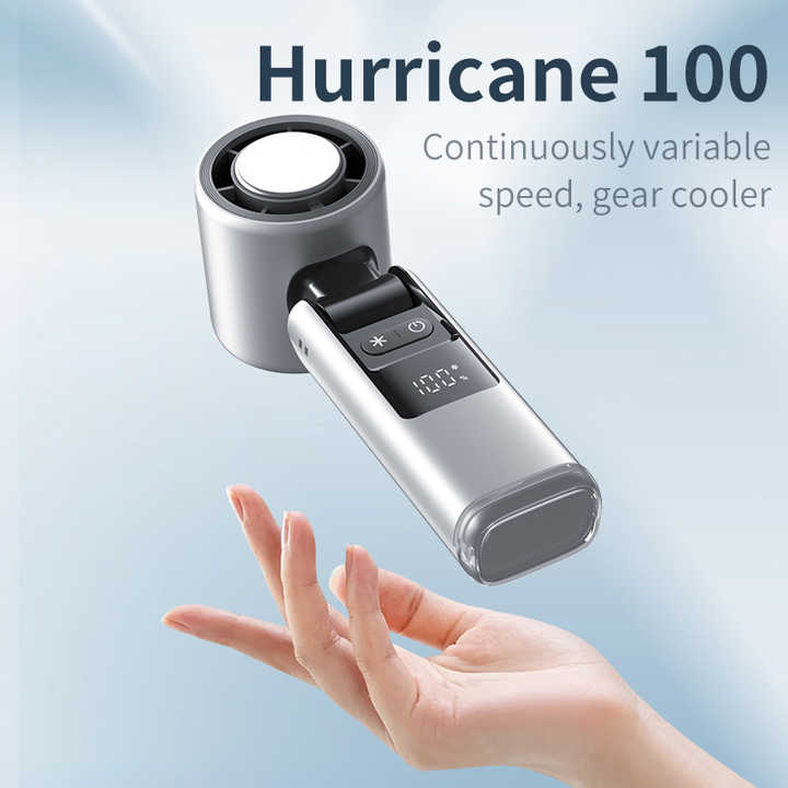 Black Portable Handheld High-Speed Cooling Fan - Perfect for Outdoor Camping 6