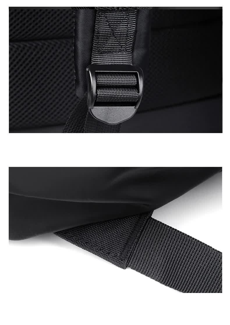 Black Business Casual Laptop Backpack with USB Charging Port - Travel, Work, and Student Use 6