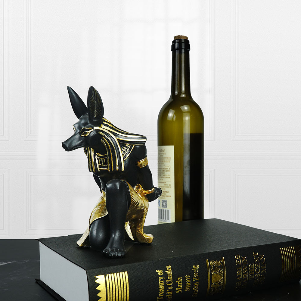 Egyptian Anubis Dog Wine Rack – Unique Resin Wine Holder for Home Decor 4