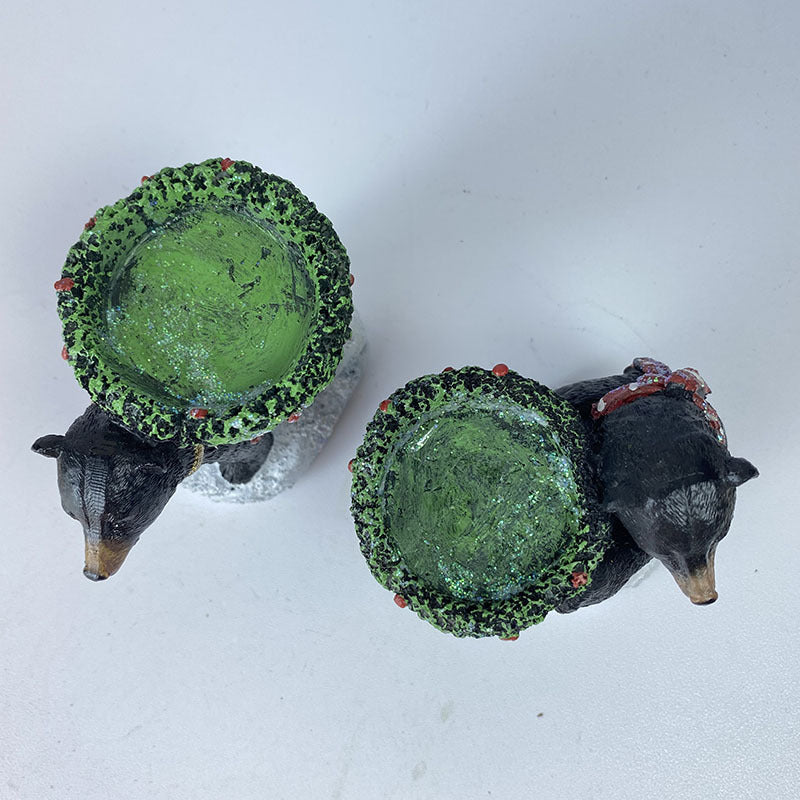 Bear With Candlestick In Hand Candle Holder – Unique Aromatherapy Table Decor 4