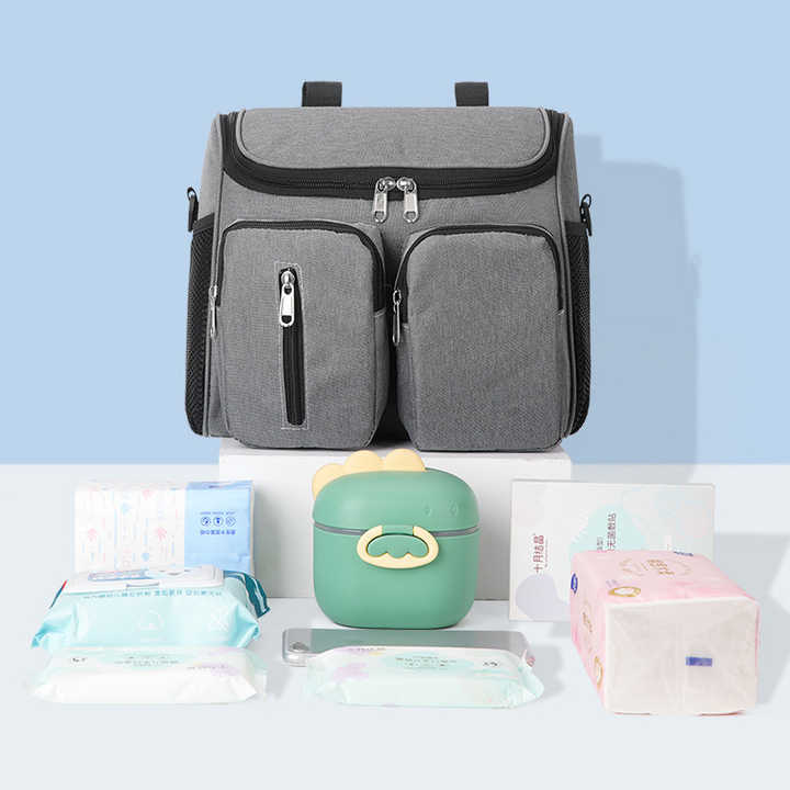 Black Universal Stroller Organizer Bag - Multi-Pocket Hanging Storage Bag for Baby Essentials 4