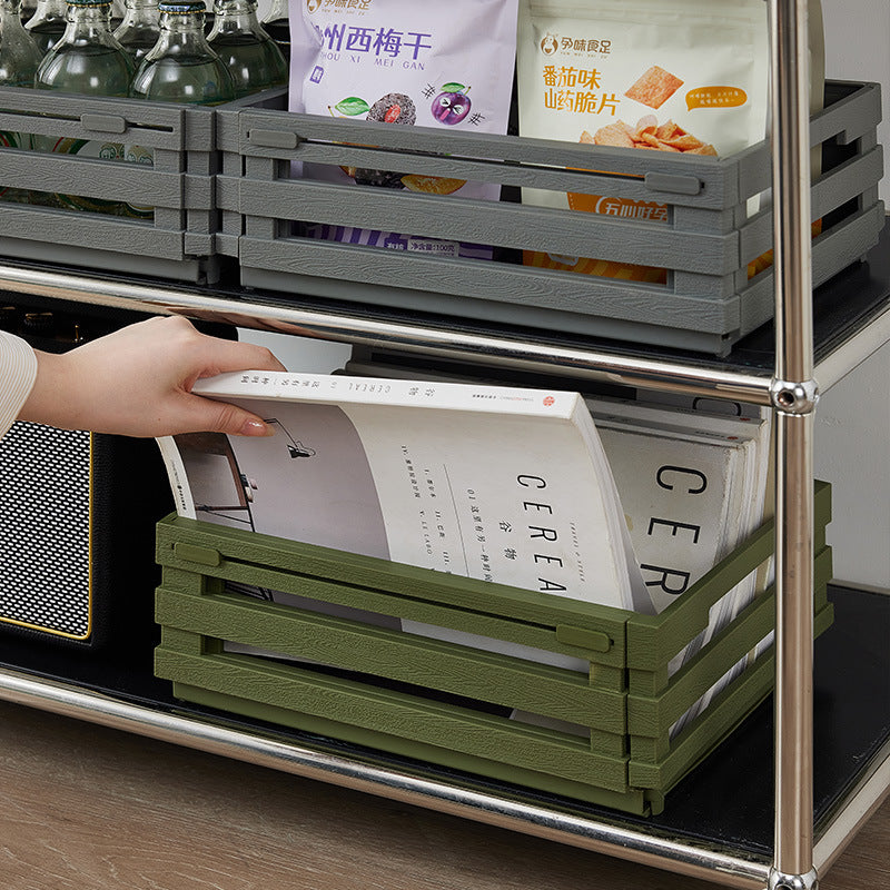 Grey Foldable Industrial Storage Crates - Portable Outdoor Collapsible Storage Box for Home and Travel 5