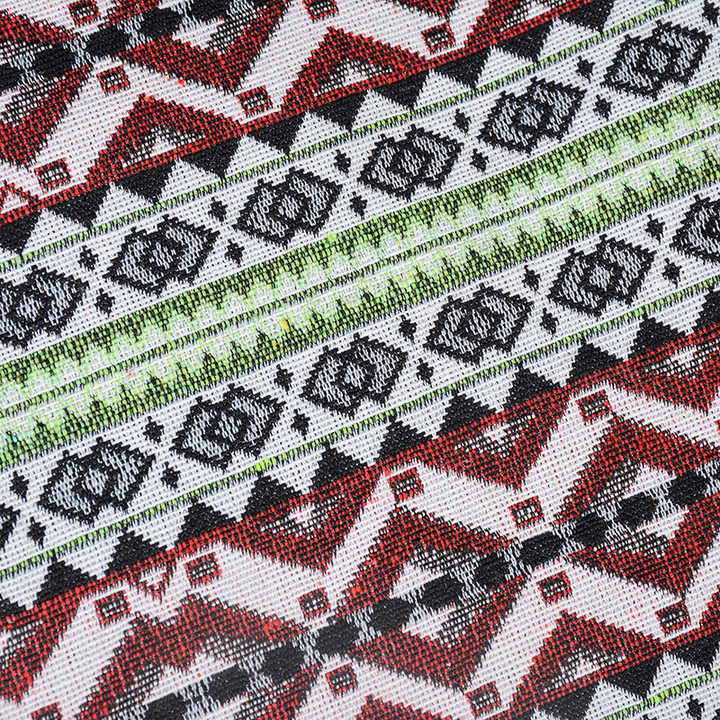 Lozenge Pattern Bohemian Style Canvas Backpack - Vintage Tribal Pattern Travel Bag with Leather Straps 4