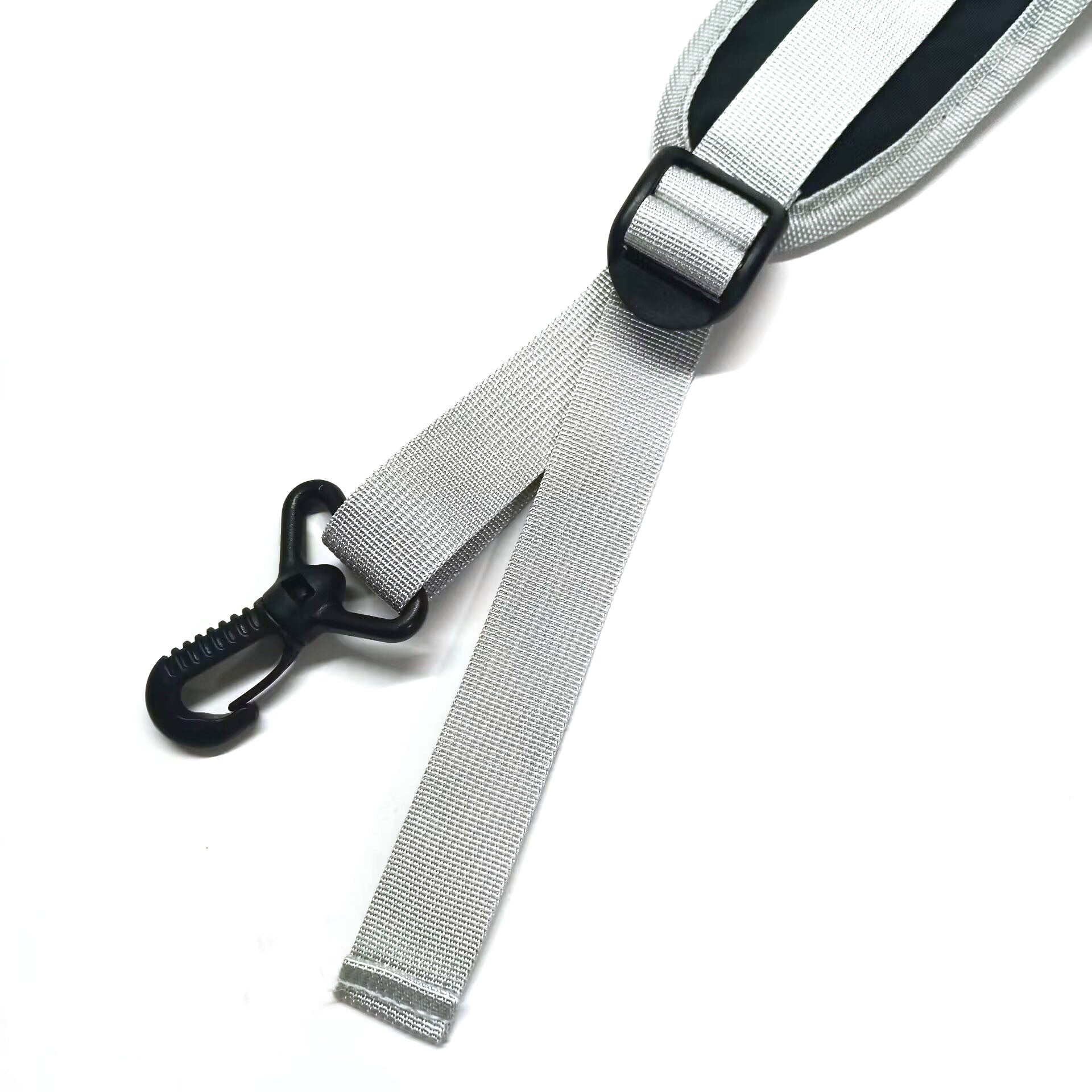 Black Adjustable Reflective double Harness with Clips - Versatile Shoulder Strap for Backpacks and Outdoor Gear 3