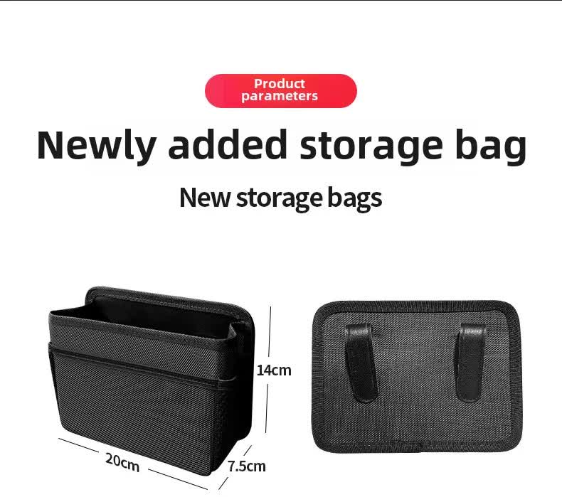 Beige Upgraded Waterproof Car Storage Bag - Multi-Position Hanging Organizer 6