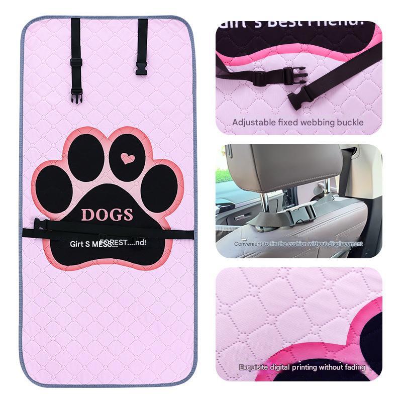 Beige Dog Car Seat Cover - Waterproof & Scratch-Resistant Pet Seat Protector 4