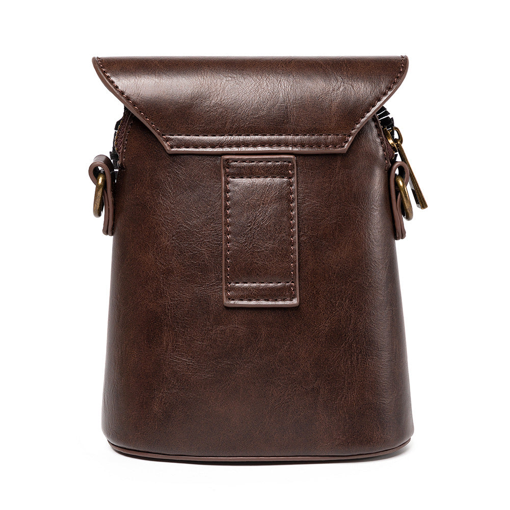 Handcrafted Leather Owl Crossbody Bag – Unique Retro Design Shoulder Purse for Women 4