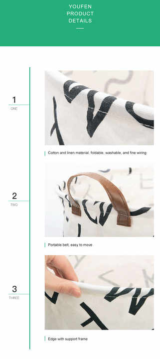 Dog Canvas Laundry Storage Basket with Adorable Animal Designs 4