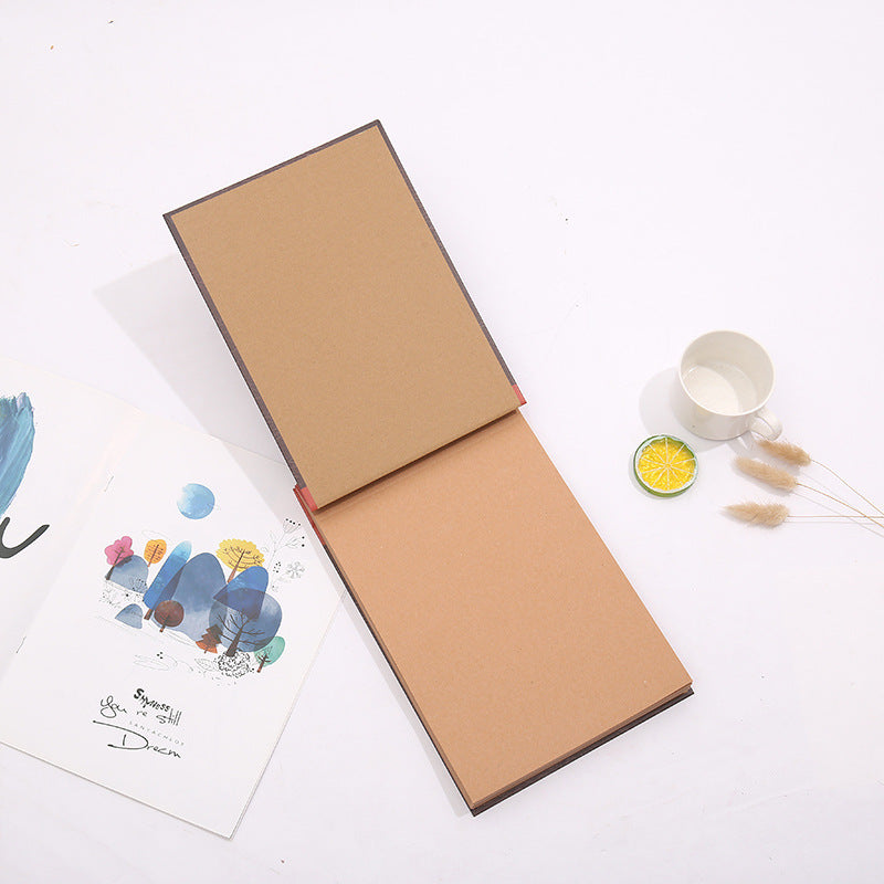 DIY Scrapbook Adventure Album – Retro Kraft Paper Photo Book with String Binding 3