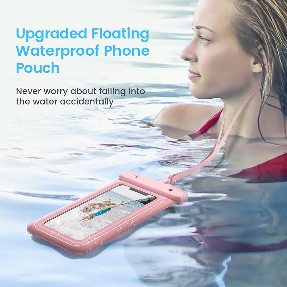Pink Floating Waterproof Phone Pouch - Secure and Durable 3