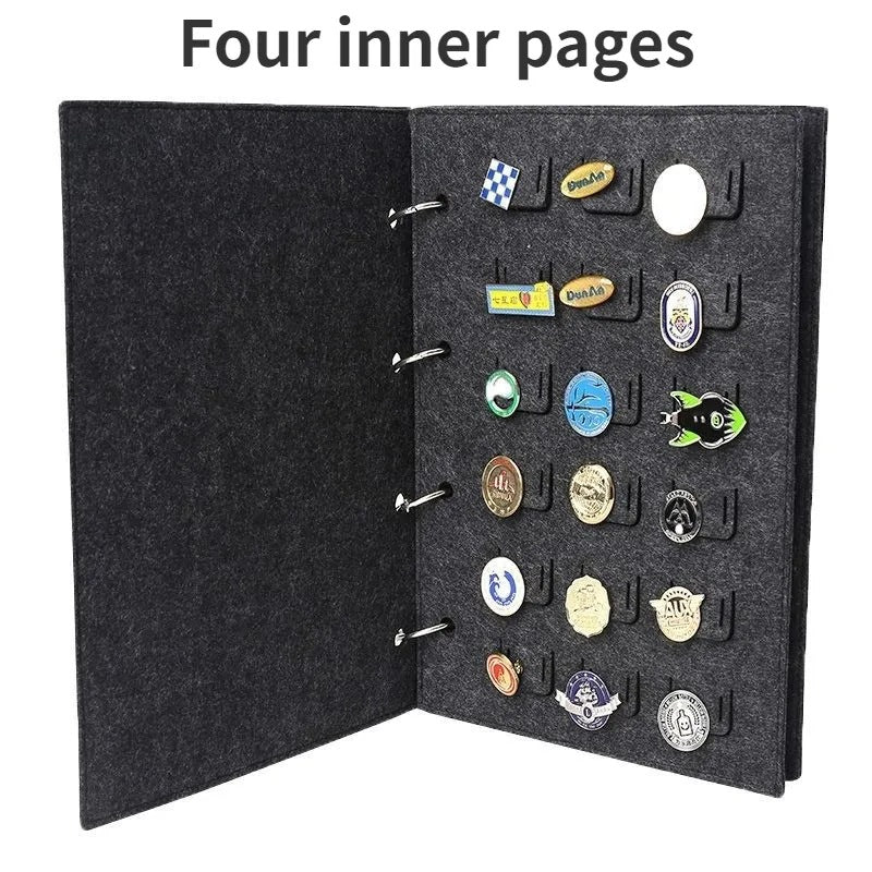 Felt Jewelry Display Book for Pin and Brooch Storage, Compact and Portable Organizer