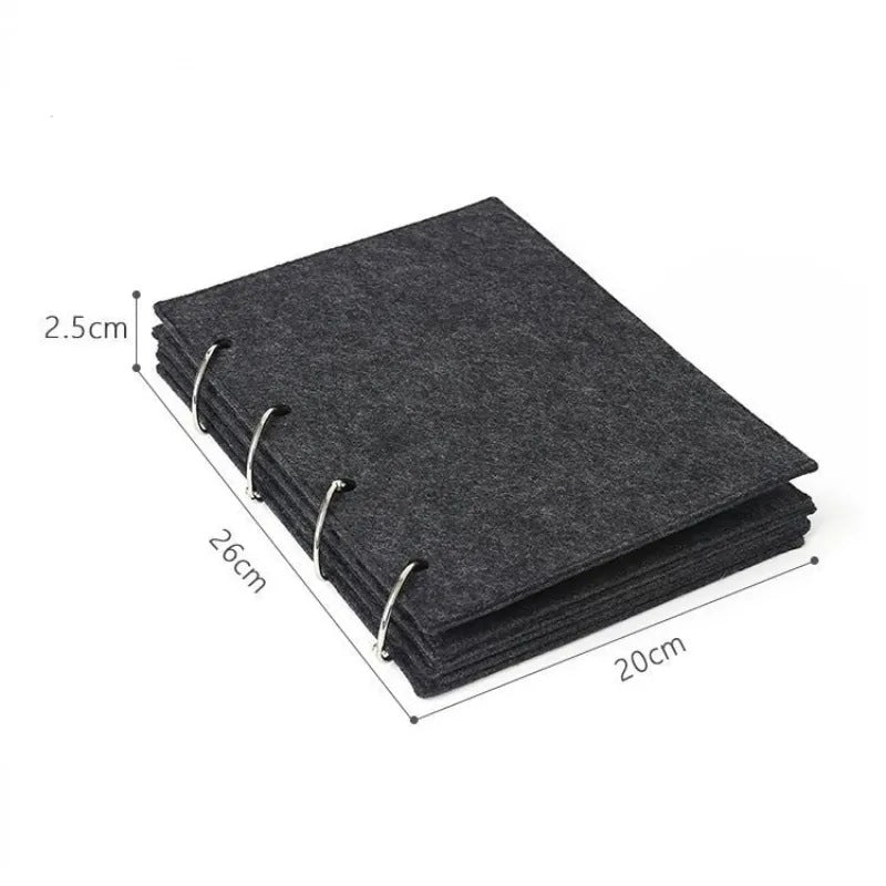 Felt Jewelry Display Book for Pin and Brooch Storage, Compact and Portable Organizer 3