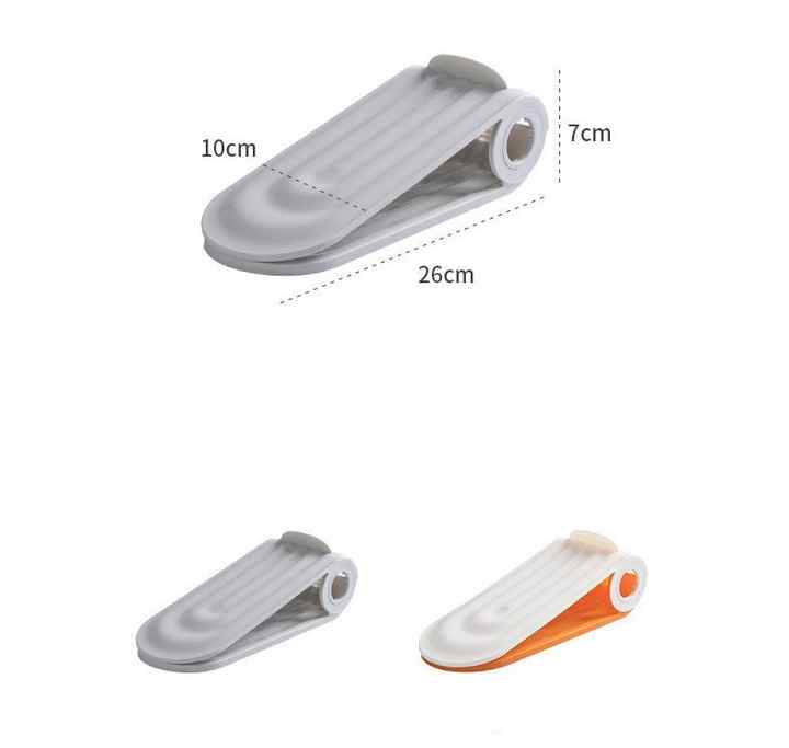 2 PCS Orange Adjustable Shoe Slot Organizer - Space-Saving Shoe Storage Solution for Closet and Shelf 3