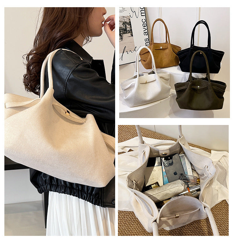 Brown Elegant PU Tote Bag - Soft and Stylish Handbag for Everyday Use 4