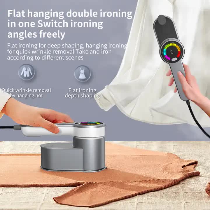 Yellow Portable Handheld Garment Steamer | Mini Steam Iron for Home & Dorm Use | Compact Clothes Steaming Iron 3